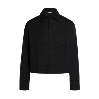 Jacquemus Heren, Overhemden, Zwart, Maat: L Katoen