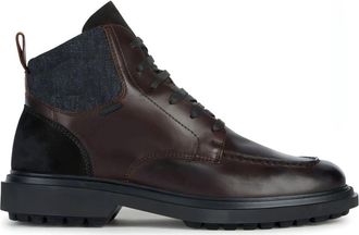 Geox Veterlaarsjes met veters - Heren - Veterlaarzen - Bruin - 44 EU - Leer - Schoenen