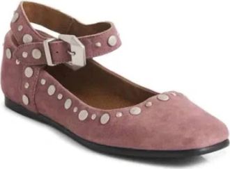 Free People Womens Mystic Mary Jane Flats In Mauve Suede