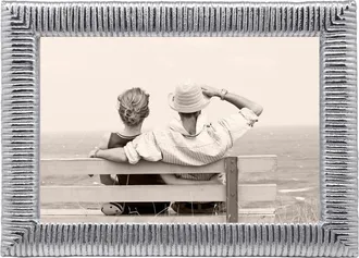 Mariposa Woven Texture 4 x 6-Inch Picture Frame in Silver at Nordstrom