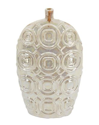 A&B Home 16In Shelby Short Iridescent Ceramic Vase