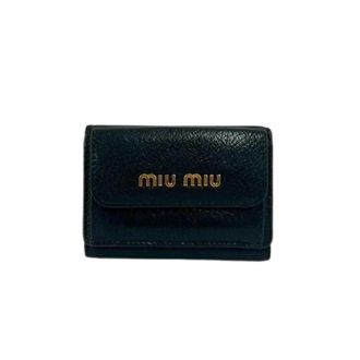 Miu Miu Pre-owned Leder Trifold Portemonnee - Dames - Vintage Accessoires - Zwart - ONE Size - Leer - Vintage