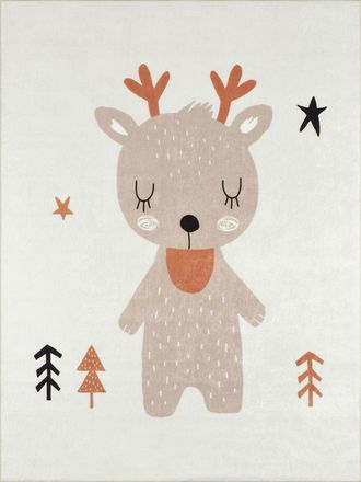 Nazar Rugs Alfombra infantil con motivo de renos 120x160
