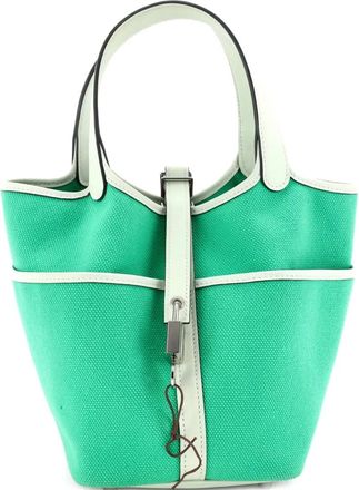 Hermès Cargo Picotin Lock Bag Canvas and Swift PM bucket bag - Verde