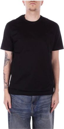 Paul & Shark Tops, Heren, Zwart, M, Katoen, Yachting Logo T-shirt