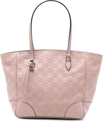 Gucci Pre-owned Leren Tote Bag - Dames - Vintage Shopper - Roze - ONE Size - Leer - Vintage
