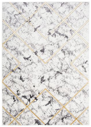 Tapiso Alfombra de sal&oacute;n crema oro grafito 140 x 200 cm