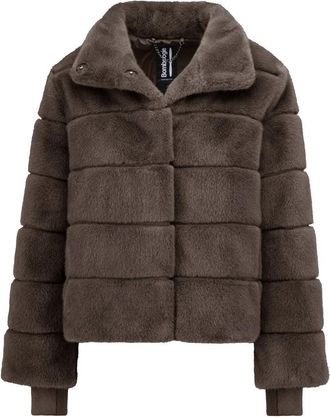 Bomboogie Capa de piel sint&eacute;tica - Jackets - Mujer - Marr&oacute;n - L