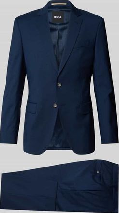 HUGO BOSS Regular Fit Anzug aus reiner Schurwolle in Marine, Größe 102