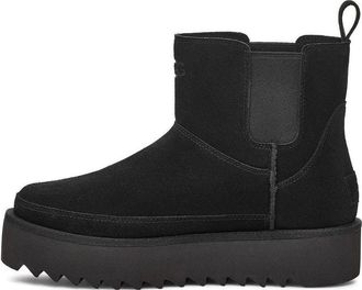 UGG (WMNS) UGG Classic Chelsea Platform Mini Boot Black 1158051-BLK