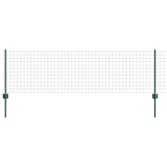 Berkfield Home Euro Fence with 11 U Posts Green 0, 6x25 m Steel