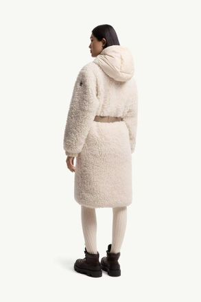 Moncler Quilted Textured Coat - Cream