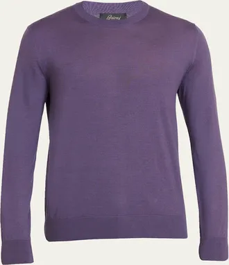 Brioni Mens 12GG Knit Cashmere Crewneck Sweater