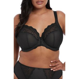 Elomi Charley Full Figure Underwire Convertible Plunge Bra in Black at Nordstrom, Size 34Gg