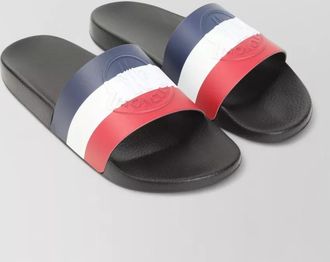 Moncler basile sandals tricolor logo strap outsole