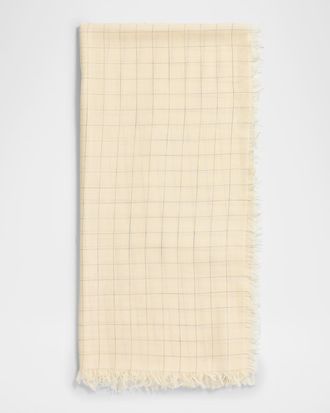 Toteme Checked Light Wool Scarf