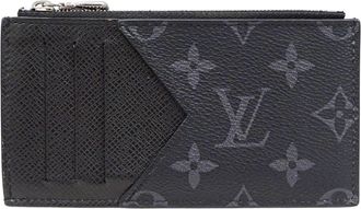 Louis Vuitton Black Monogram Eclipse Monogram Eclipse Coin Purse/Coin Case (Pre-Owned)