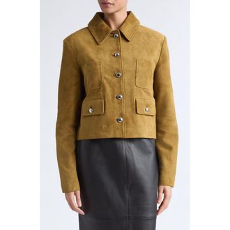 Altuzarra Astley Suede Jacket in Breen at Nordstrom, Size 36