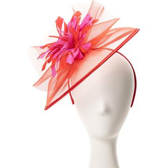 Collection XIIX Net & Feather Fascinator in Red at Nordstrom Rack