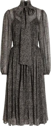 Dolce & Gabbana Abito con motivo chevron - Nero