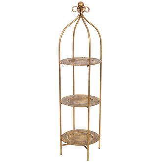 Wanderlust Deco Estanter&iacute;a De Metal Dorada 36x36x134 Cm