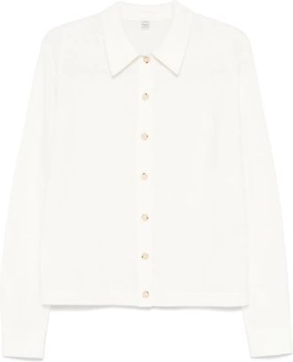 Toteme Cardigan in cashmere - Bianco