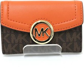 Michael Kors Pre-owned Sleuteletui - unisex - Vintage Accessoires - Oranje - ONE Size - Leer - Vintage