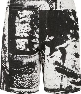 Alexander McQueen Fold Print Sweat Shorts - Heren - Korte Broeken - Veelkleurig - M - Katoen - Korte Broeken