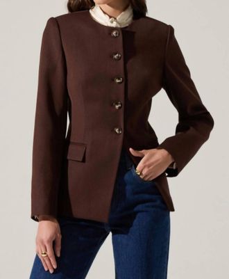 Astr Bellmere Tailored Jacket In Brown