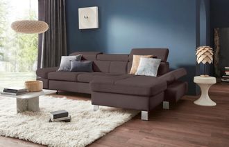 Exxpo Sofa Fashion Ecksofa »Fiji, hochwertige Detailverarbeitung im Sitz und Rücken, L-Form« bequem durch Kopf- und Armteilverstellung, wahlweise mit Bettfunktion