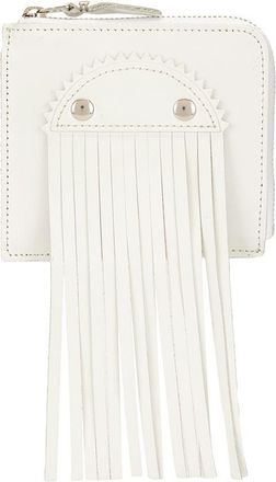 Comme Des Garçons fringe-detail leather wallet - unisex - Leather - One Size - White