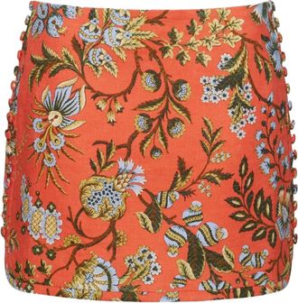 Cara Cara Roseland mini-rok met bloemenprint - Oranje