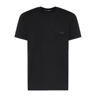 Dolce & Gabbana T-Shirts, male, Black, Size: 4XL T-Shirt M/Corta Giro