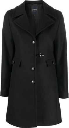 Fay Enkelrijige jas - Dames - Mantel - Zwart - M - Jassen