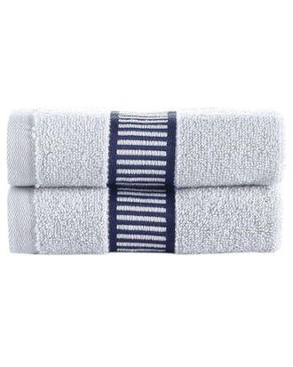 Brooks Brothers Fancy Border 2Pc Wash Towels