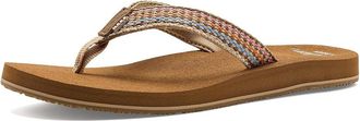 Reef Baja Elana Womens Sandals Brown/Pink : 9 B - Medium, Rubber
