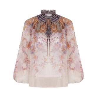 Zimmermann Blouses, female, Multicolor, Size: XS Luna Billow Blouse