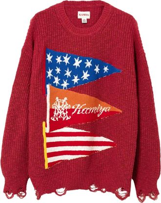 Bows & Arrows Trui met franje - Rood