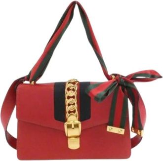 Gucci Pre-owned Shoulder Bags, female, Red, Size: ONE SIZE Pre-owned Vintage Shoulder Bag
