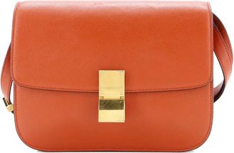 Celine Classic Box Bag Smooth Leather Medium crossbody bag - Oranje