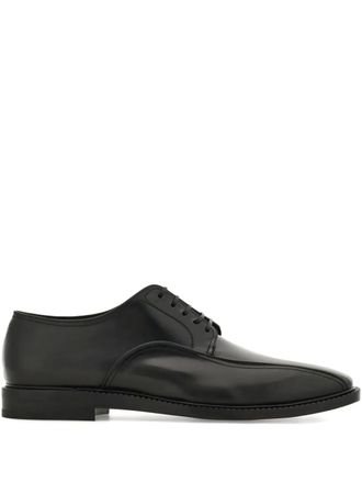 Ferragamo Derby con cuciture doppie - Nero