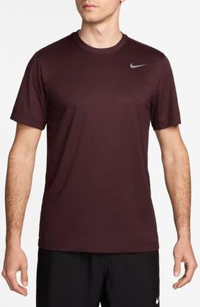 Nike Dri-FIT Legend T-Shirt in Burgundy Crush/Matte Silver at Nordstrom Rack, Size Small