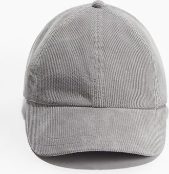 H&M Cap aus Cord - Grau