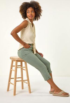 Roman Lift Sculpt Shape Cropped Stretch Trouser