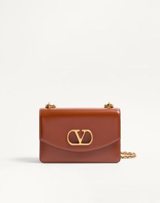 Valentino Garavani Borsa A Spalla Valentino Garavani Vain In Vitello Lucido Donna DARK BRANDY UNI