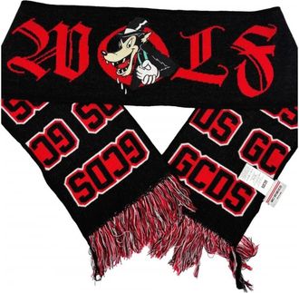 GCDS Zwarte herensjaal 100% acryl - Heren - Wintersjaals - Veelkleurig - ONE Size - Accessoires