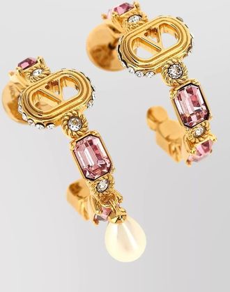 Valentino Garavani crystal-embellished drop earrings