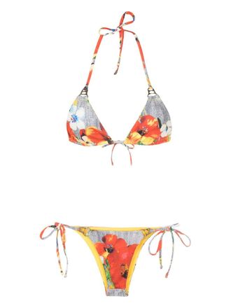 Amir Slama Set bikini con stampa - Multicolore