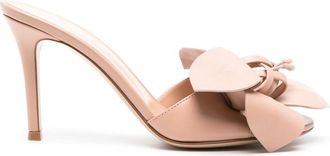 Gianvito Rossi Lucilla 85mm leather sandals - women - Calf Leather/Calf Leather/Calf Leather - 38 - Neutrals
