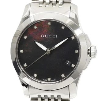 Gucci Pre-owned Watches, female, Black, Size: ONE SIZE Pre-owned G-Timeless Quartz Watch Ya126505